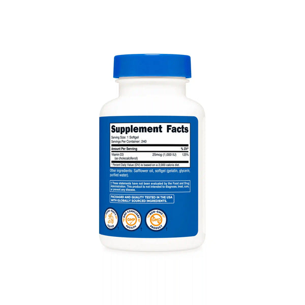 Nutricost Vitamin D3 Softgels