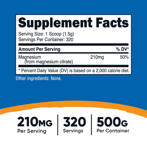 Nutricost Magnesium Citrate Powder