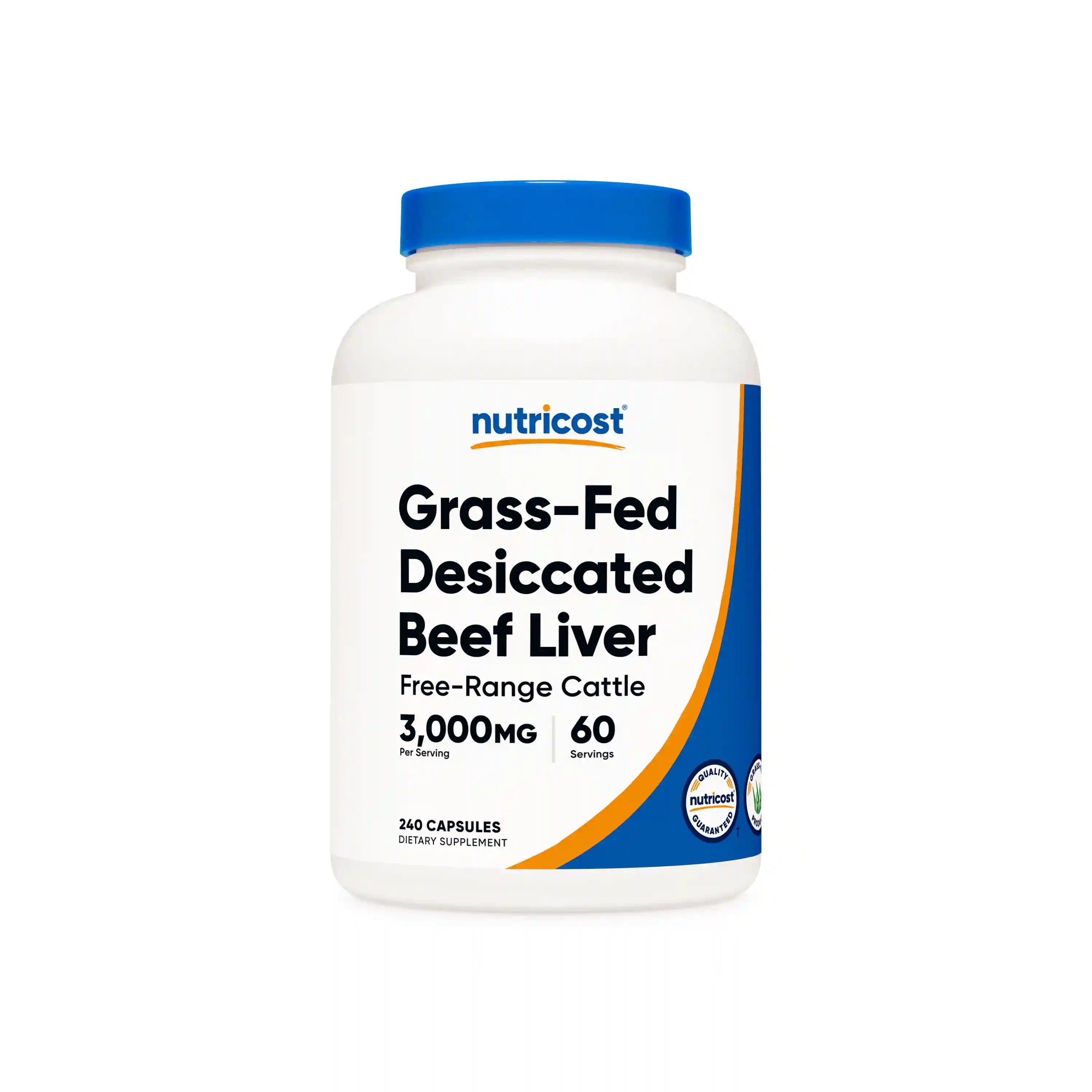 Nutricost Grass-Fed Desiccated Beef Liver Capsules Secondary image