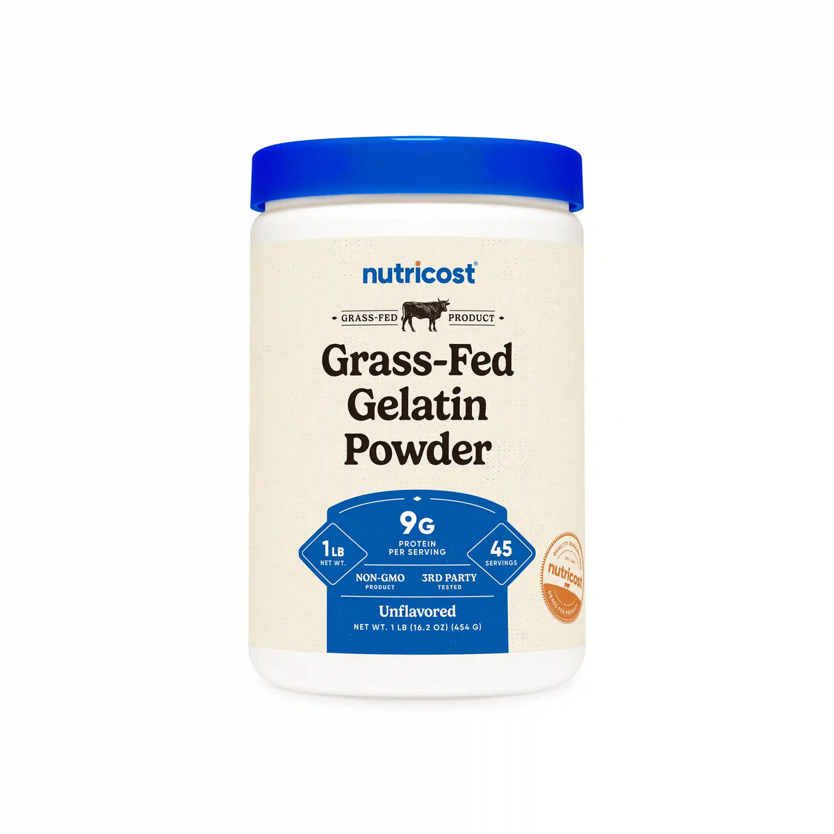 Nutricost Grass-Fed Beef Gelatin Powder Main image