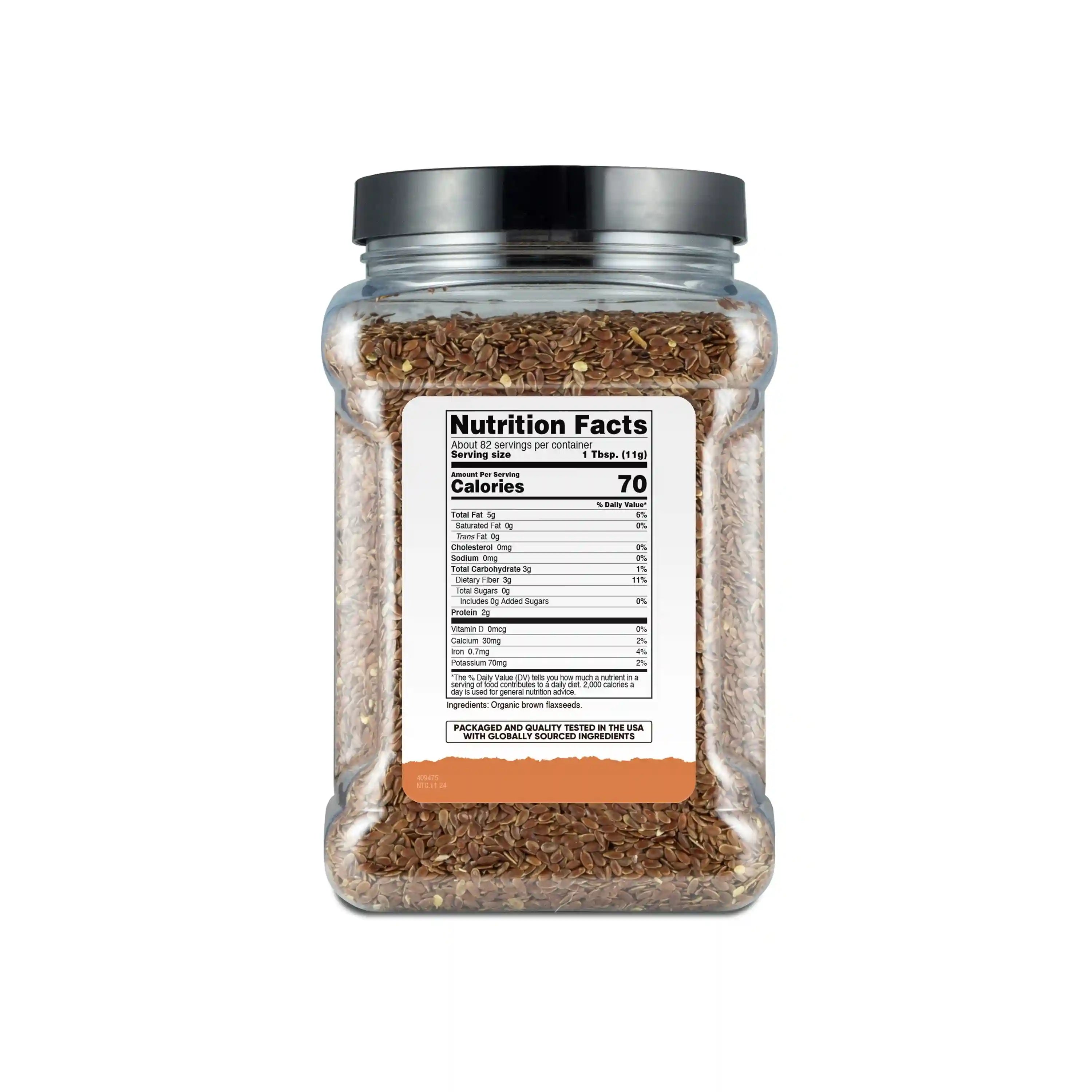 Nutricost Pantry Organic Flaxseeds Secondary image