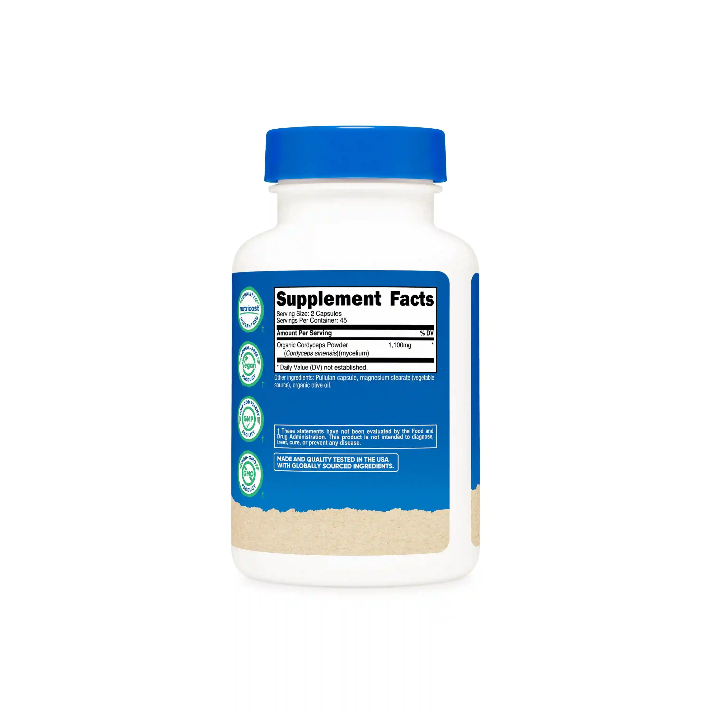 Nutricost Made With Organic Cordyceps Capsules Secondary image