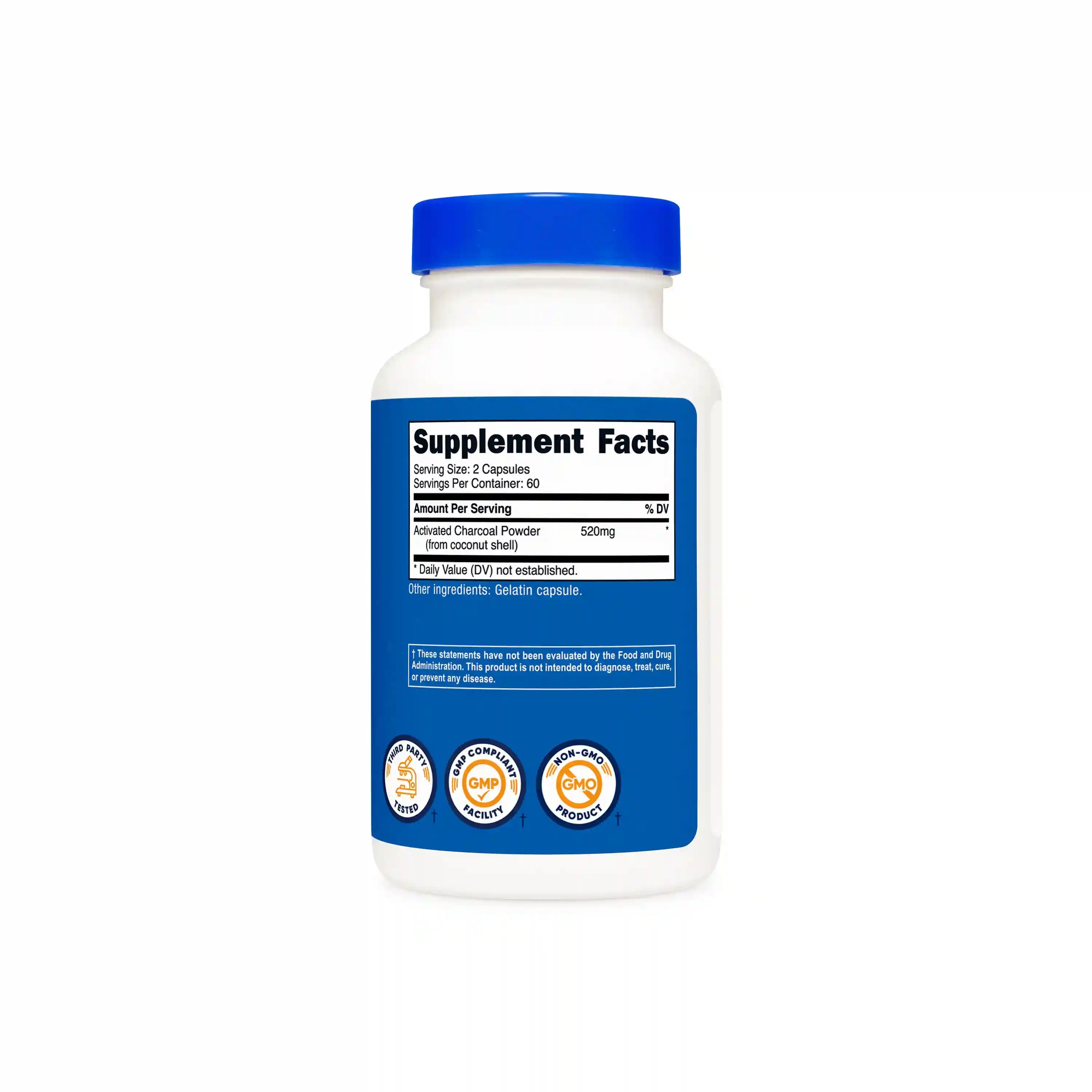 Nutricost Activated Charcoal Capsules Secondary image