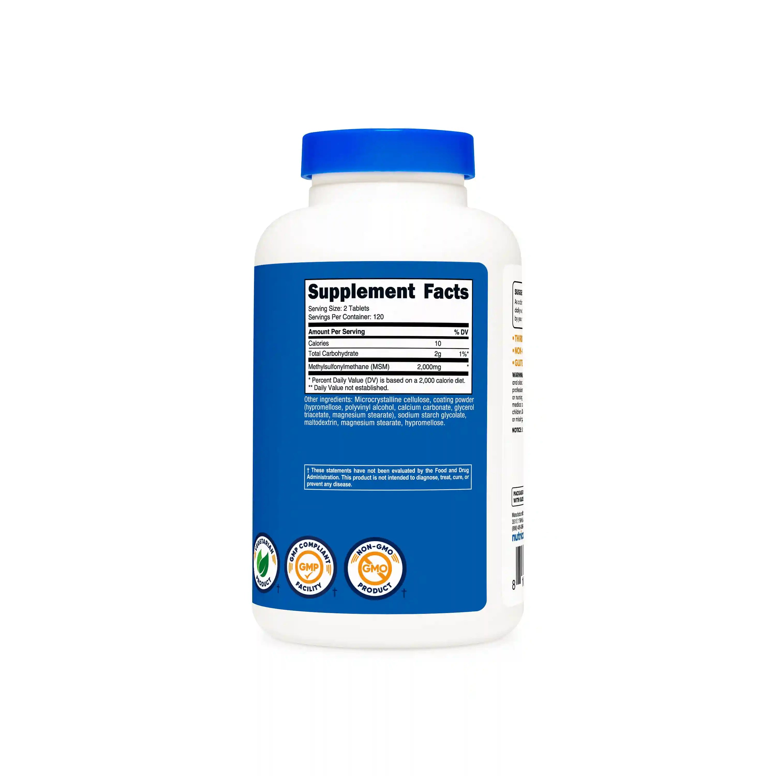 Nutricost MSM Tablets Secondary image
