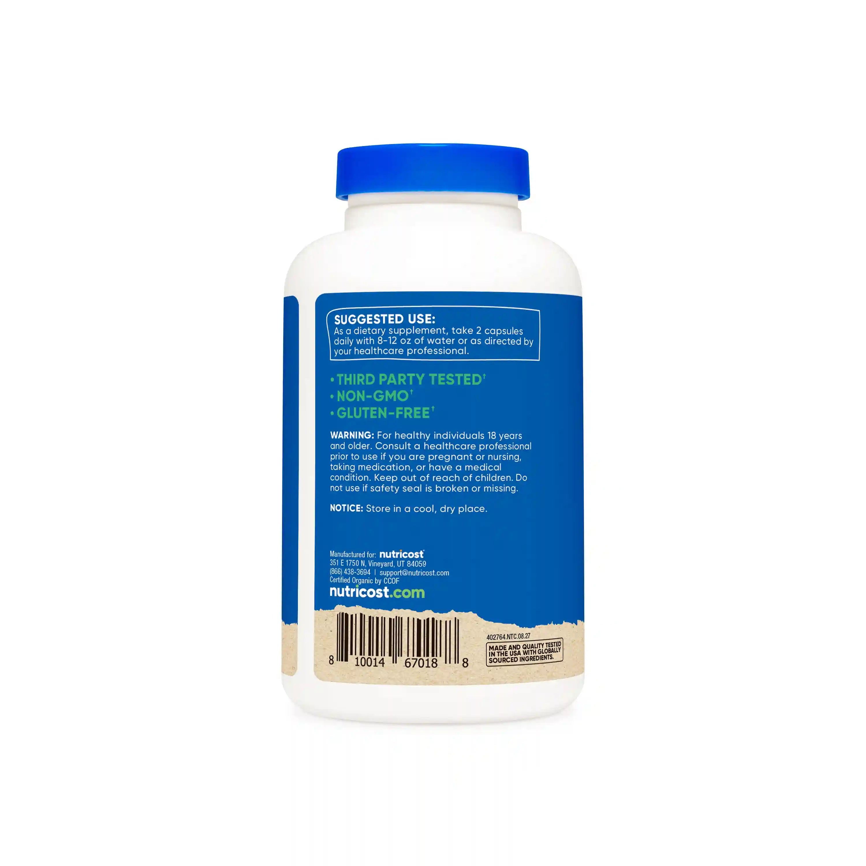 Nutricost Made With Organic Shiitake Mushroom Capsules Secondary image