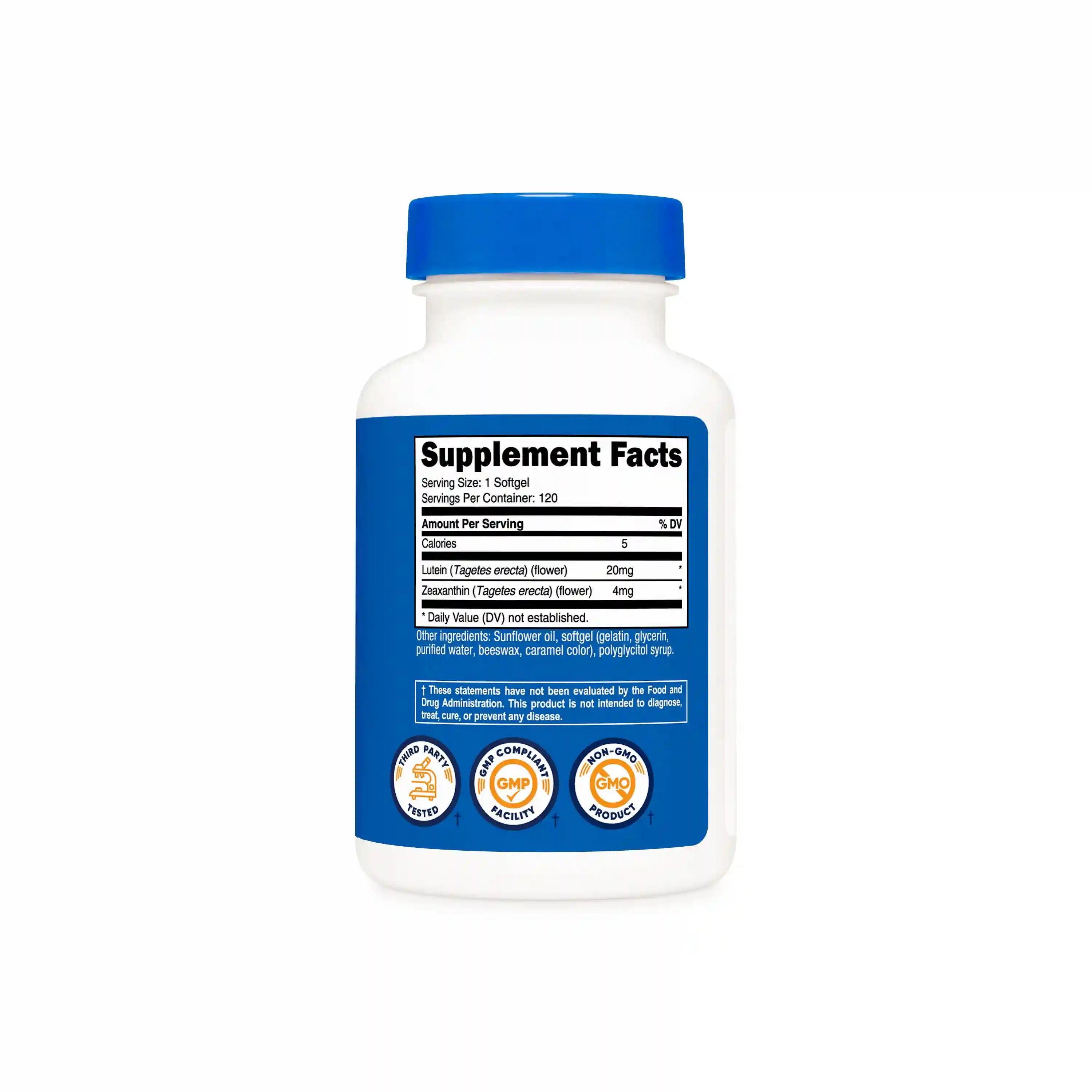 Nutricost Zeaxanthin (with Lutein) Softgels Secondary image