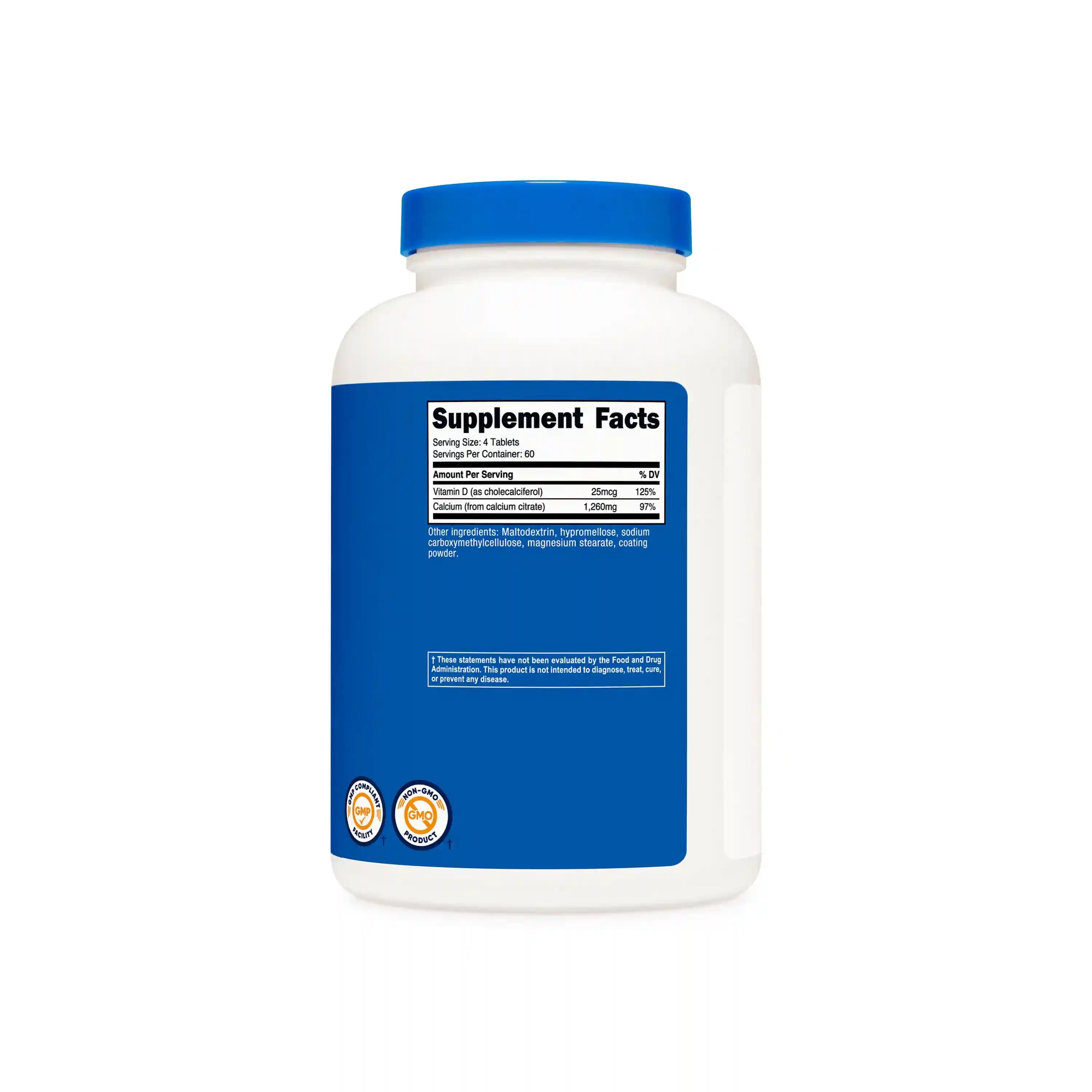 Nutricost Calcium Citrate with Vitamin D Tablets Secondary image